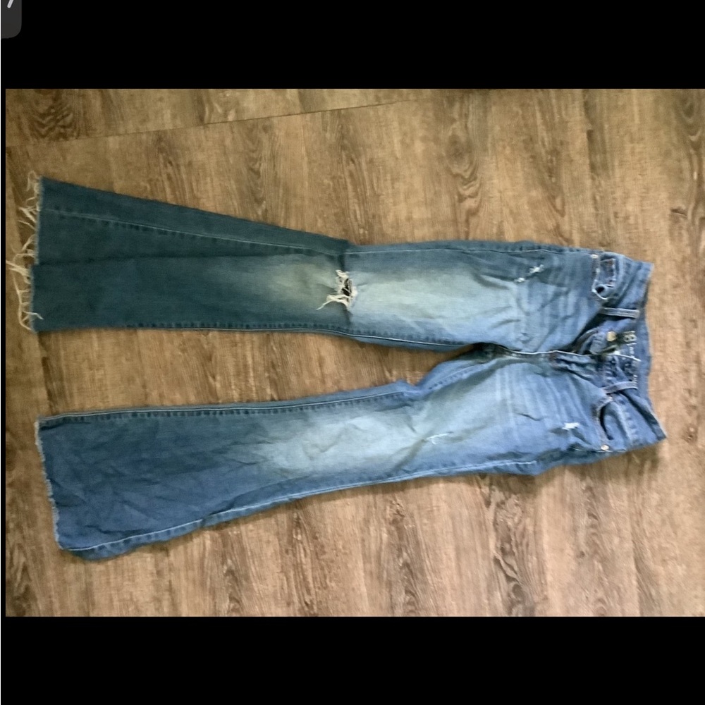 High waisted flare jeans